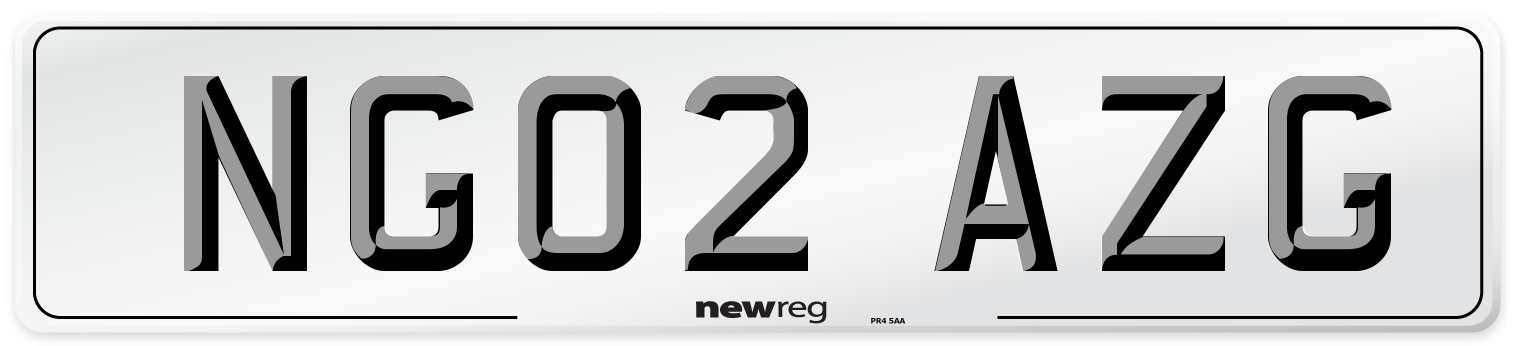 NG02 AZG Number Plate from New Reg